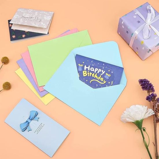 Mini Enveloppes, Petite Enveloppe, 60 Pièces 12 Multi Couleur Enveloppe  Mini Enveloppe Multicolores pour Mariage de Cartes, Fo[12] - Cdiscount  Beaux-Arts et Loisirs créatifs
