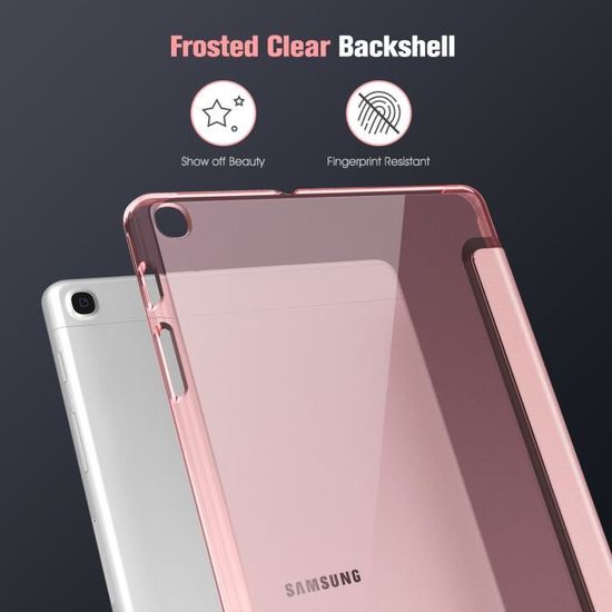 Ultra-Mince et Léger Housse Etui de Protection en Cuir PU avec Fonction de Support pour Samsung Galaxy Tab A 10.1 2019 FINTIE Coque pour Samsung Galaxy Tab A T510 Or Rose T515 10.1 2019