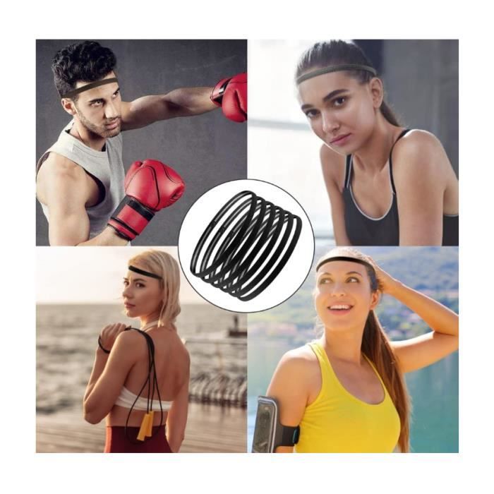 4 Pièces Bandeau Cheveux pour Femme Homme,Bandeau Sport Elastique,Bandeaux  Transpiration pour Running Basket Cyclisme Yoga Pilates Fitness