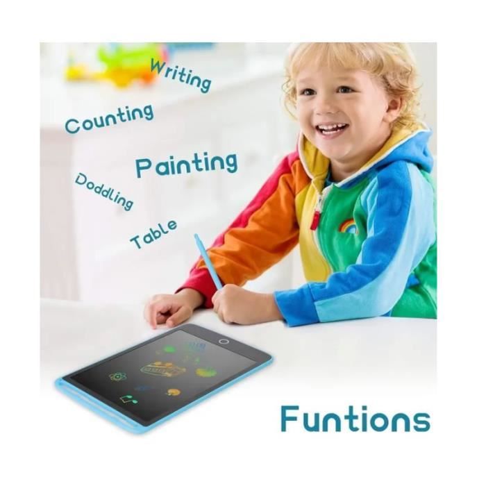 Lot De 2 Tableaux D'écriture LCD Genialba 12'' - Couleurs, écran Effaçable, Pour Enfants 2-7 Ans - 7