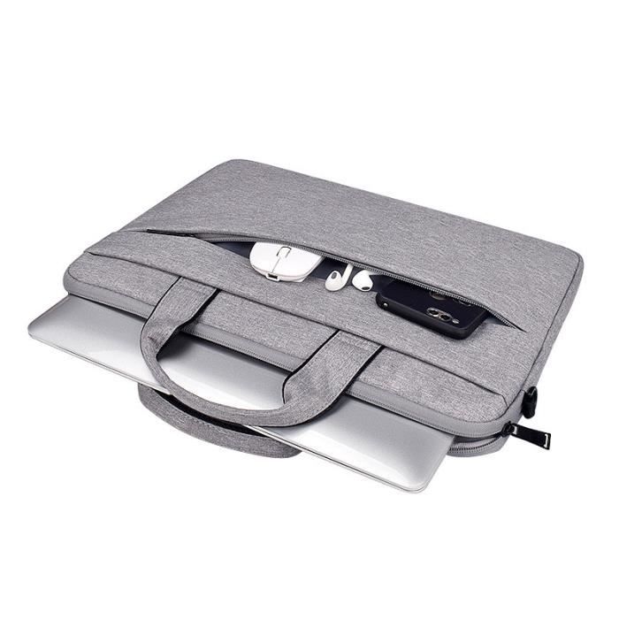 Sacoche / Sac pochette pour PC ordinateur portable 13 pouces noire -  Malette de voyage/affaires Notebook avec poches de rangement - Laptop Bag  (Apple