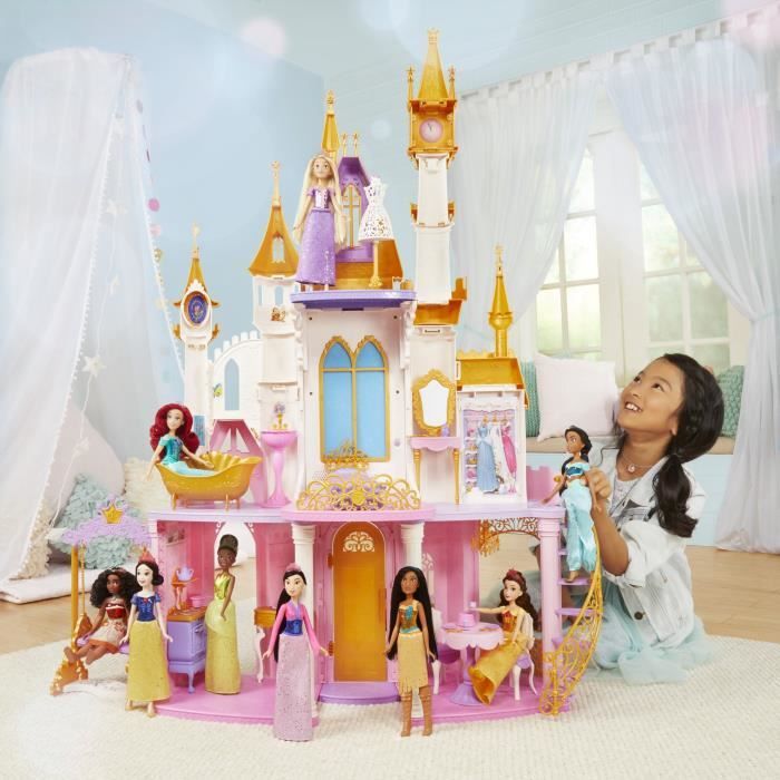 Maison de poupée - Disney Princesses - Château Royal - 3 étages - 29  accessoires - 122 cm - Cdiscount Jeux - Jouets