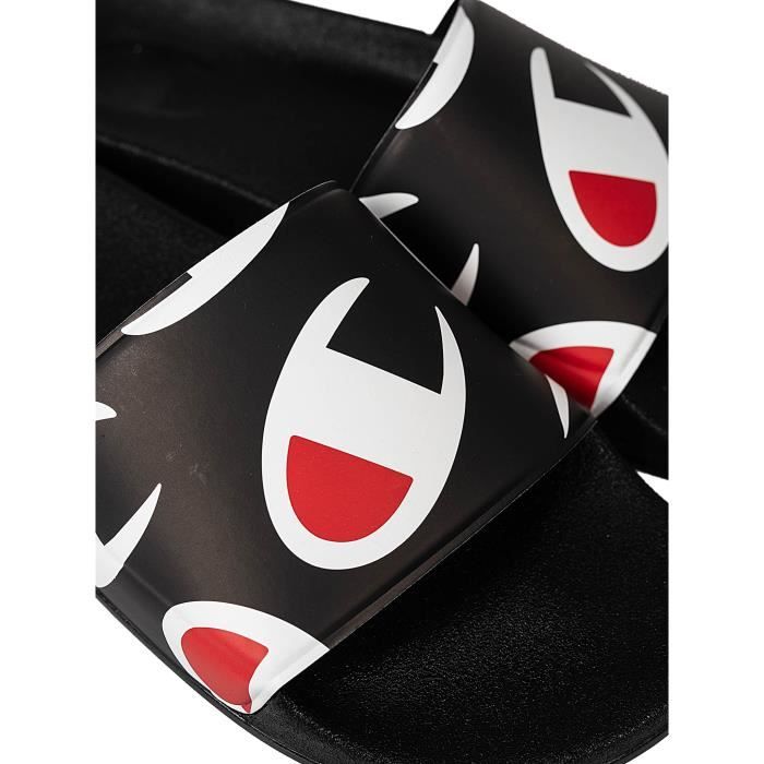 Sandales pour homme Champion Synth tique Noir Noir Cdiscount
