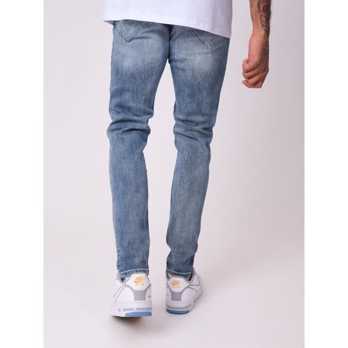 Jean slim top a trou homme