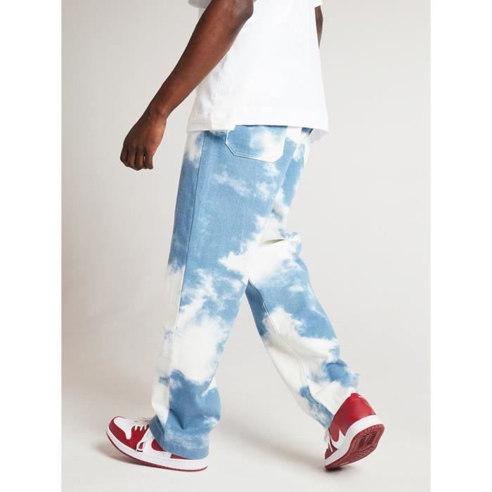 Pantalon patchwork homme sales