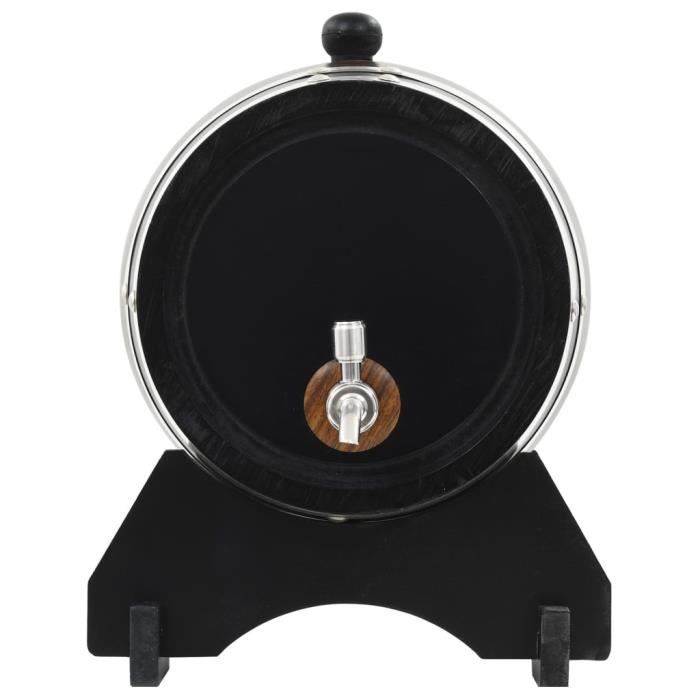 Accessoire cave à vin vidaXL Tonneau à vin avec robinet Pin massif 35 L