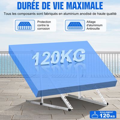 ECO-WORTHY Support Panneau Solaire avec angle réglable, Support pour ECO-WORTHY Support Panneau Solaire avec angle réglable, Support pour