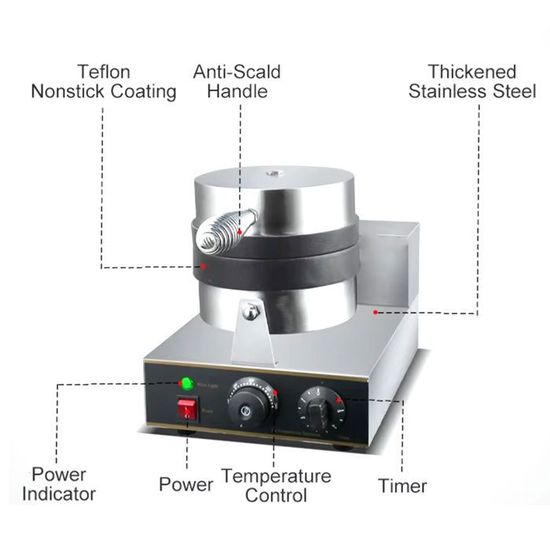JOSKAA Burger à Glace électrique Hamburger Maker - 180° Rotation matériau antiadhésif Plaque - Machine de Cuisson à gaufres - Burgers en bouffés - Machine de Presse Panini,A JOSKAA Burger à Glace électrique Hamburger Maker - 180° Rotation matériau antiadhésif Plaque - Machine de Cuisson à gaufres - Burgers en bouffés - Machine de Presse Panini,A
