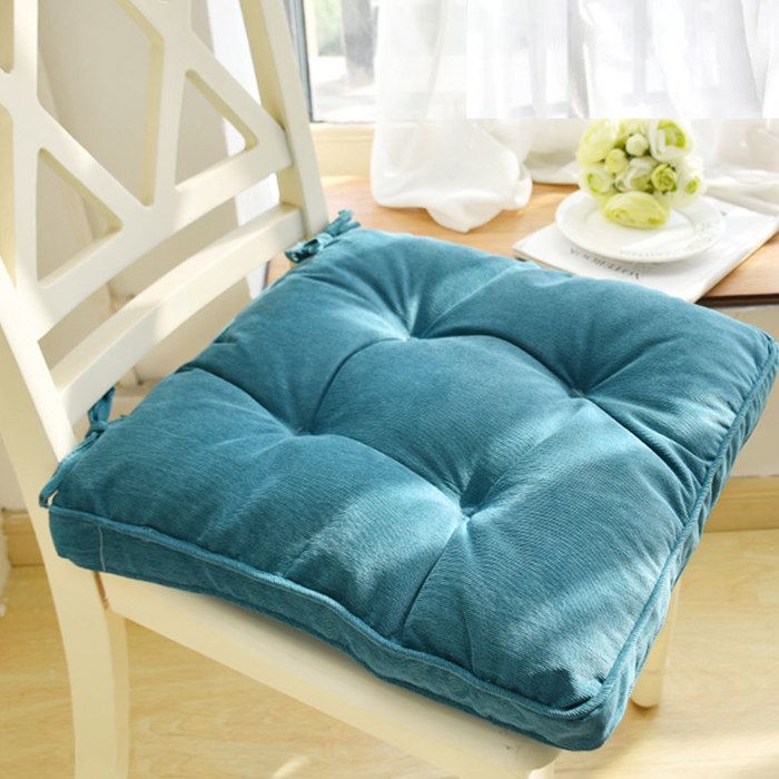 Lot de 2 coussins de chaise à dossier bas en tissu Oxford noir | Leroy Lot de 2 coussins de chaise à dossier bas en tissu Oxford noir | Leroy