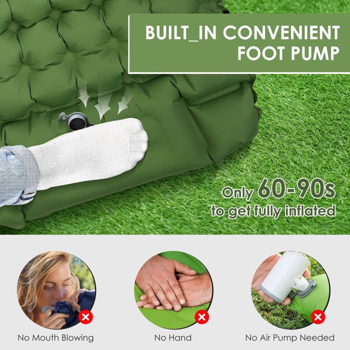 NCKIHRKK Matelas de Camping de 12 cm d'épaisseur, Ultraléger - Matelas