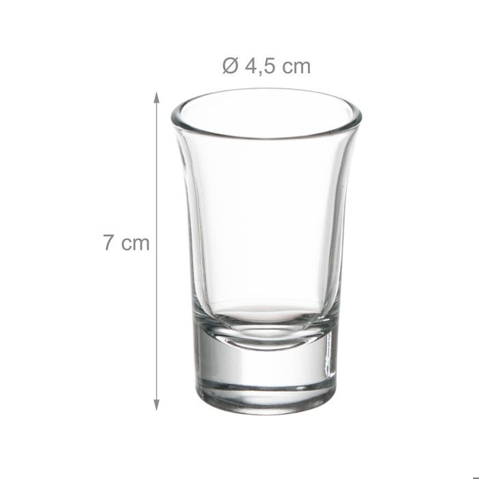 Lot de 6 verres humour à shot Jack à dit drole shooter