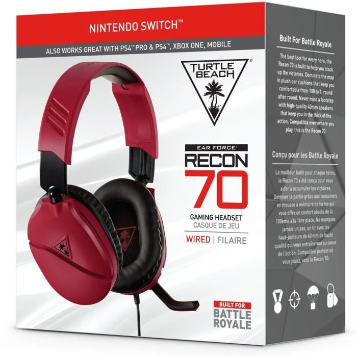 Turtle Beach Recon 50P Casque Gaming - PS4, PS5, Xbox One, Nintendo Switch  et PC : : Jeux vidéo