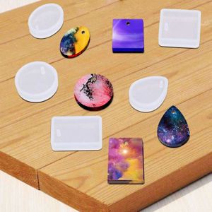 Nifocc Lot De 4 Moules Ronds En Silicone Pour Porte-clés En Résine époxy Avec Trou Pour Loisirs Créatifs - Grande Taille