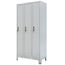 Armoire A Casiers Meuble De Rangement Avec 3 Compartiments Acier