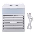 Mini Climatiseur Portable – Réservoir 500ml, 3 Vitesses, Silencieux avec Veilleuse – Pour Chambre, Bureau et Camping – Blanc