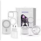 Kit d'accessoires - MASSILIA TECH - iPhone 15 - Coque transparente - Chargeur 25W / Écouteurs sans fil