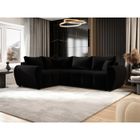 MEUBLESLINE Canapé d’angle convertible MOLIA L Plus noir gauche