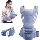 INSFITY 0-48 Mois Porte-bébé Multifonctionnel Ventral et Dorsal Voyage Facile Pour Les Bébés Doux Sécurité Pratique - Bleu Clair
