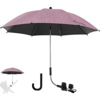 Ombrelle Universelle pour Poussette et Landau Anti UV 50+ Diamètre 85cm avec Une Poignée Parapluie - Rouge