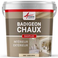 Badigeon à la chaux décoration intérieure extérieur maison BADIPLUS ARCANE INDUSTRIES CADIX Crème - kit de 20 kg : jusqu'à 100 m²