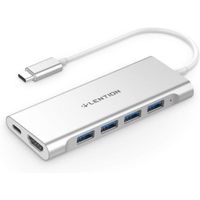 LENTION Hub USB C avec HDMI 4K, 4 USB 3.0, Charge de Type C Compatible MacBook Pro 2022-2016, Nouveau Mac Air et Surface, Chr
