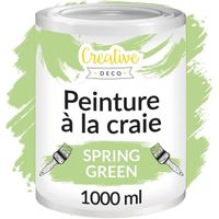 Creative Deco Peinture à la Craie Vert Printemps | 1L | Mat et Lavable | Peinture Meuble Bois | Rénovation Meubles | Peinture Mur