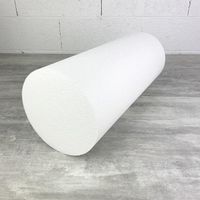 Cylindre en polystyrène diam. 20 x haut. 50 cm, Colonne en Styropor blanc pour présentoir, de densité 28 kg/ m3 - Unique - 20 cm