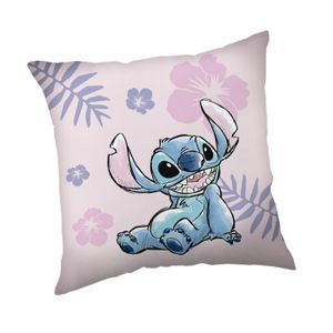 Coussin Lumineux Stitch Personnalisable - CréaCat, Blanc, Carré, Cadeau