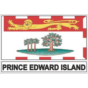 2 x Autocollant sticker voiture vinyl macbook drapeau canada ile prince edouard 