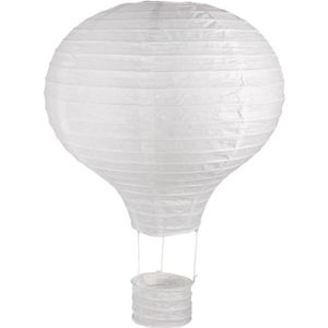 BALLON DÉCORATIF  Lampion de papier Montgolfière, 30cm ø, blanc, 40c