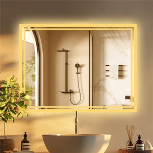 Miroir salle de bain led 60 x 80 cm anti - Cdiscount