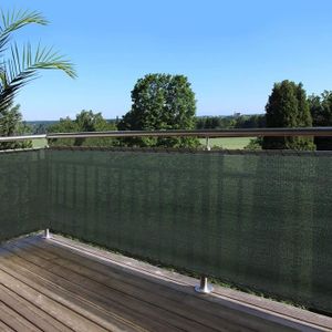Brise vue 1m x 5m 230gr/m² 95% d'occultation gris