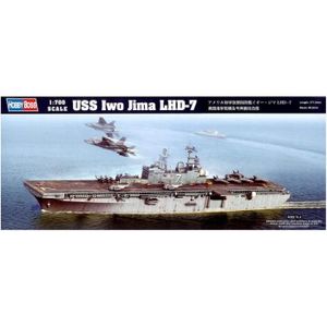 KIT MODÉLISME Kits de modélisme de bateaux Hobbyboss 1 : 700 échelle Kit modèle USS Iwo Jima (lhd-7 (Gris) 91588