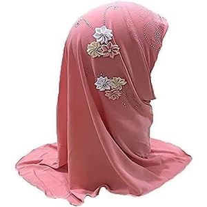 ECHARPE - FOULARD Filles Musulman Hijab Floral Dentelle Simple Style Foulard Enfants Islamique Arabe Écharpe Châles Tête Wrap Chapeaux Extensi[u16885]