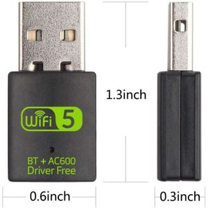 CLE WIFI - 3G Adaptateur USB WiFi Bluetooth,XVZ 600Mbps Clé WiFi Adaptateur Double Bande 2.4G/5G