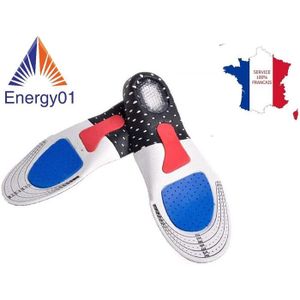 SEMELLE DE CHAUSSURE ENERGY01 -Taille 36 à 40 1 Paire de Semelles  Gel Amorti Les Chocs