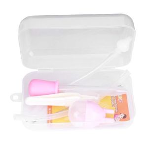 MOUCHE-BÉBÉ OMABETA aspirateur nasal de nettoyage Aspirateur Nasal pour bébé, 6 puericulture soin Mouche-bébé Bear rose, set de 6 pièces