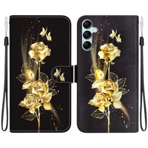 HOUSSE - ÉTUI Etui pour Samsung Galaxy A15, [Magnétique] Fentes pour Cartes Protection  Housse en Cuir PU,Rose d'or et papillon d'or CH67