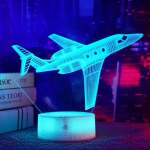 LAMPE DECORATIVE Cadeaux Avion Pour Filles, Air Craft 3D Illusion L
