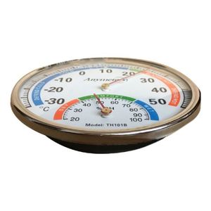 THERMO - HYGROMÈTRE VINGVO Thermomètre Hygromètre Design à Pointeur Multifonction Métal Complet pour Chambre de Bébé