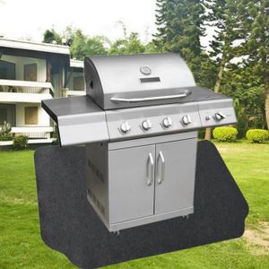BARBECUE Tapis de sol pour barbecue, coussin de barbecue à gaz extérieur noir 50X36 po, tapis de barbecue pour la protection de