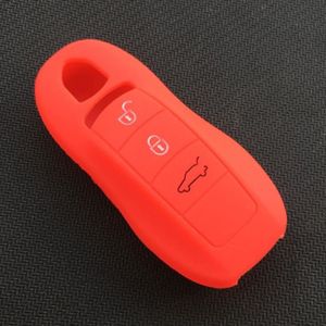 PORTE-CLÉS Rouge -Coque de Protection en silicone pour Porsch