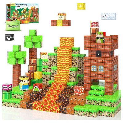 Blocs De Construction Magnétiques 60 Pièces - Jeu Éducatif Créatif Pour Enfants Dès 3 Ans, Garçons Et Filles