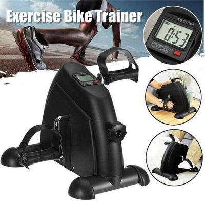 Velo Bureau SWANEW Mini Vélo D'appartement Pliable Portable Avec Ecran LCD, La Résistance Réglable, Pour Machine Sport Maison