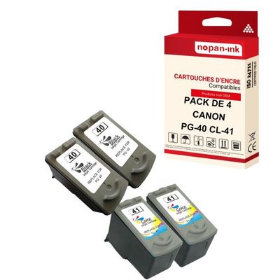 Cartouches D'encre Compatibles Canon PG-40 XL Et CL-41 XL - Pour IP 1900 Et Autres - Neuf