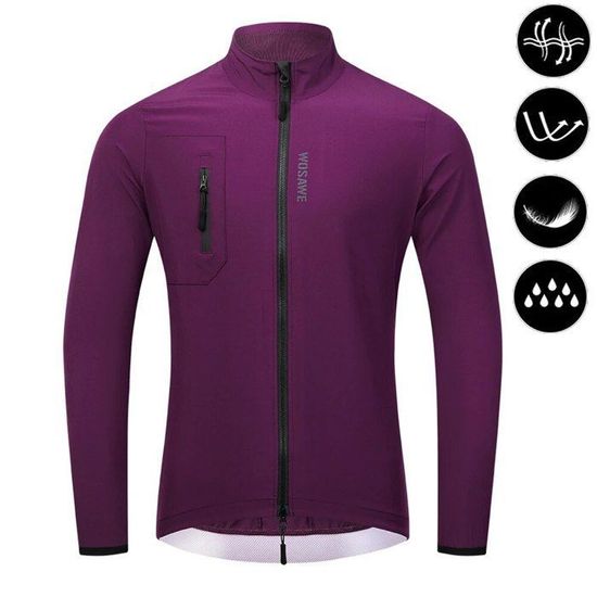 WOSAWE Réfléchissant Veste De Vélo Pour Homme Et Femme, Coloré Sécurité Haute Visibilité Manteau De Course à Pied Imperméable Coupe-Vent à Capuche (Gris, S
