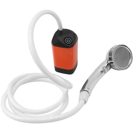 MZJAUVF Douche Camping, Douche Portable, Pompe De Douche Électrique Rechargeable, Pommeau De Douche 6000mAh,avec Afficheur Intelligent, Kit Douche De Camping 4 Modes Pour Camping, Randonnée, Voyage