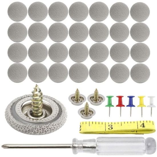 Lot De 60 Boutons De Fixation Universels Toit Voiture - Avec Outil Installation - Compatible Toutes Voitures