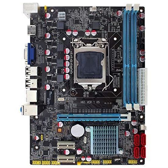 Intel H61 Motherboard Cartes mères (Socket LGA1155,Chipset Intel H61, 2 x  8GB Dual Dimm DDR3(1333) RAM Slots Total Support 16GB RAM, - Cdiscount  Informatique