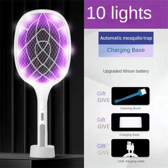 Raquette électrique Anti-mouches Avec Lumière LED | Portable Et Sûr | Pour Maison, Cuisine, Jardin, Camping